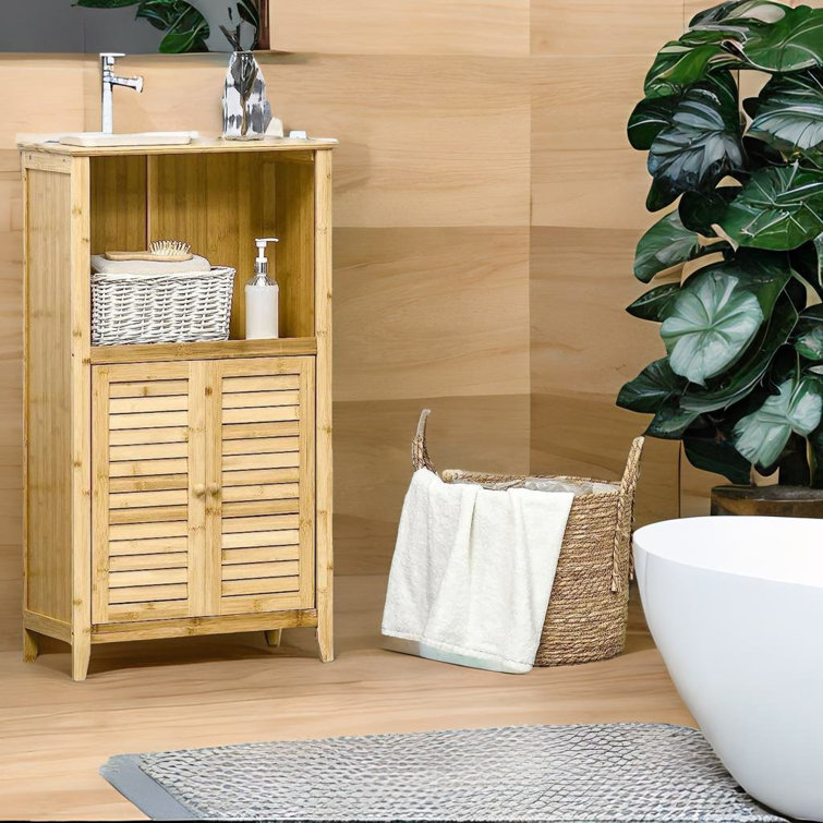 Union Rustic Solid Wood Freestanding Bathroom Cabinet - Wayfair Canada